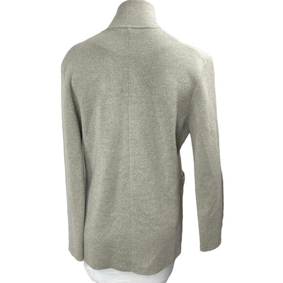 J.Crew 100% Merino Wool Women's Gray Button Long Sleeve Blazer Coat Jacket Sz XS - Picture 2 of 4